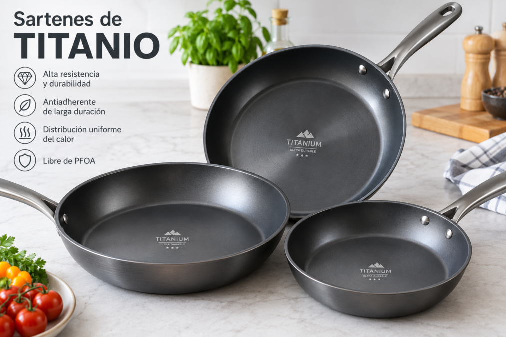 Sartenes de titanio: desventajas que debes conocer antes de comprar 1 Sartenes de titanio