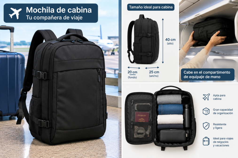 Mochila cabina avión