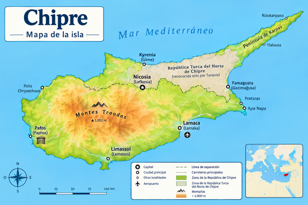 Chipre mapa